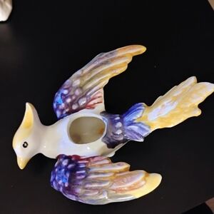 Vintage MCM 1950s Morton Pottery Ceramic Bird Wall Pocket Planter